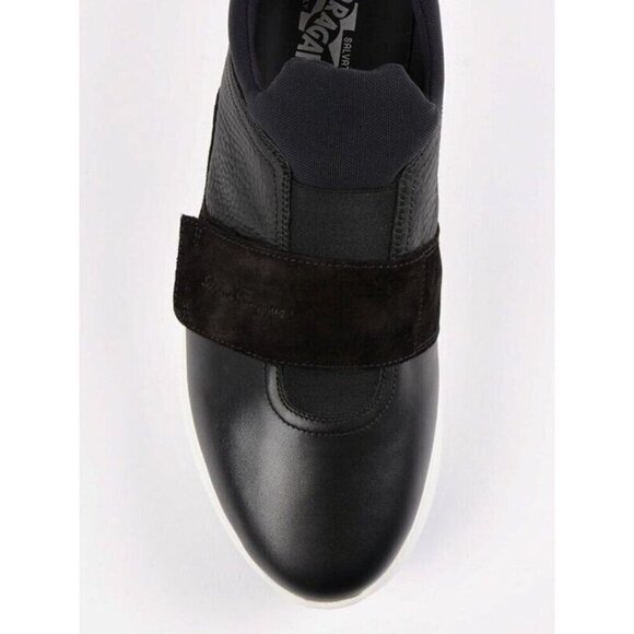 Salvatore Ferragamo Dion Slip On Sneaker Size 43.5 10.5 EE Mens Black $595 - Picture 15 of 16